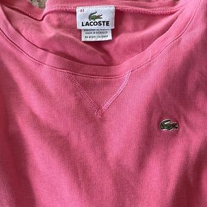 Lacoste salmon long sleeve 100% cotton shirt